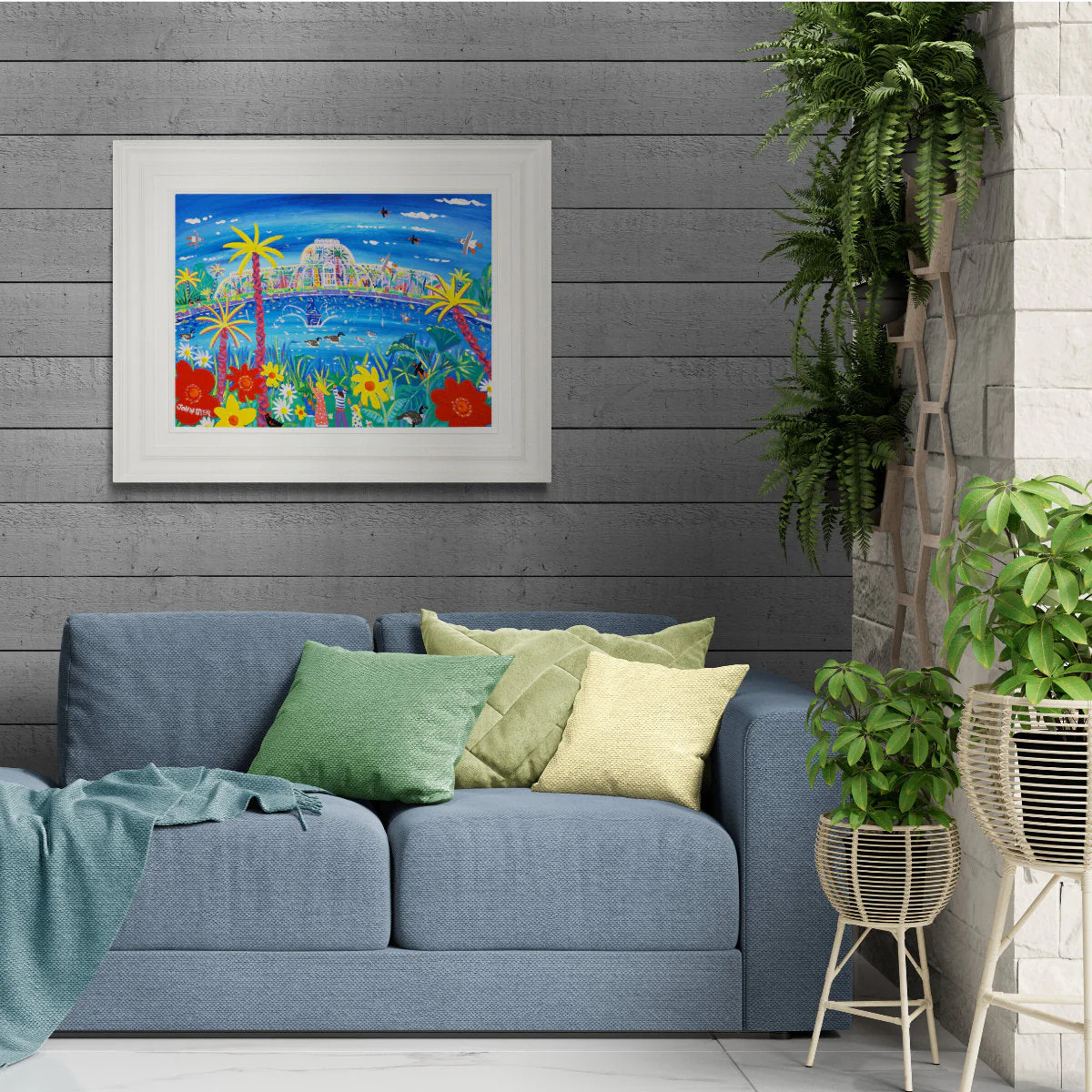 'A Feast of Flowers, Kew Gardens', 18x24 inches acrylic on canvas. London Garden Painting by British Artist John Dyer. - Image 3