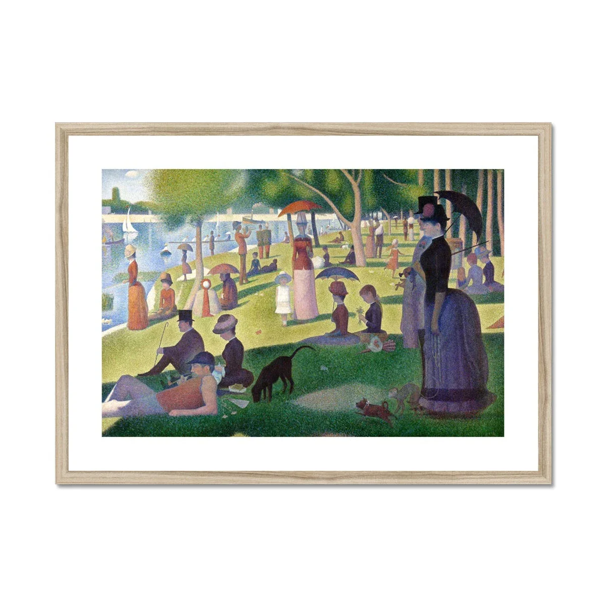 'A Sunday on La Grande Jatte', by Georges Seurat Framed Open Edition Fine Art Print. Historic Art - Image 3