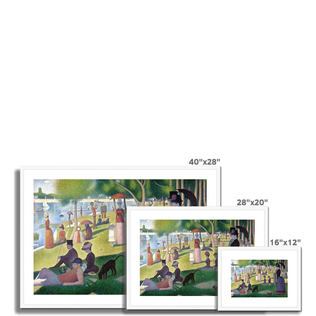 'A Sunday on La Grande Jatte', by Georges Seurat Framed Open Edition Fine Art Print. Historic Art - Image 4