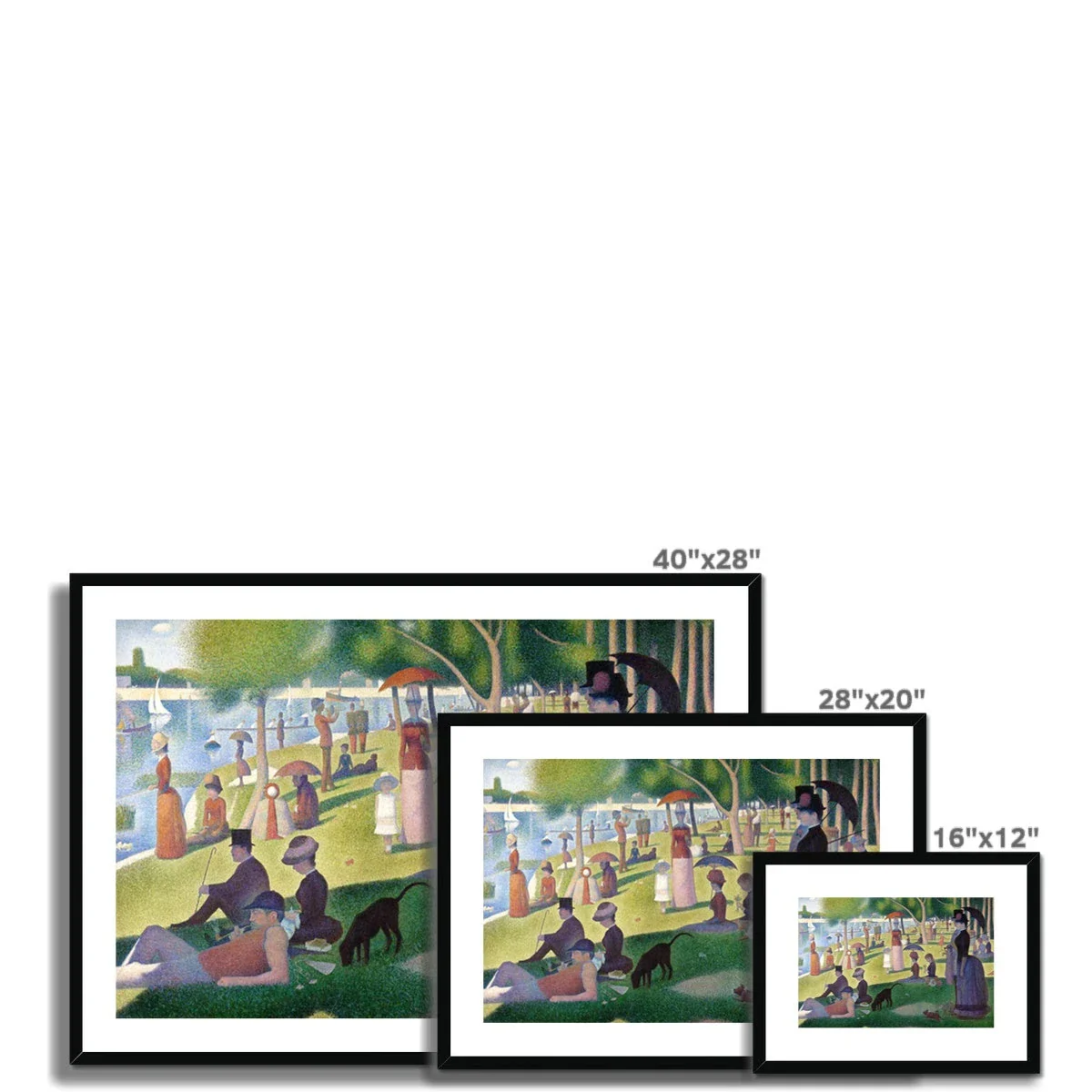 'A Sunday on La Grande Jatte', by Georges Seurat Framed Open Edition Fine Art Print. Historic Art - Image 5