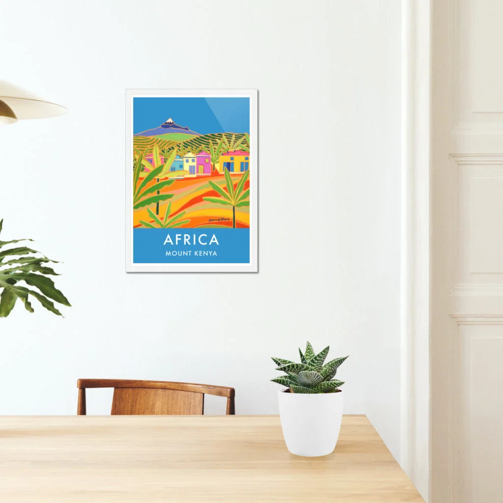 African Art Wall Art Poster Print by Joanne Short. Mount Kenya Tea Plantations - Image 5