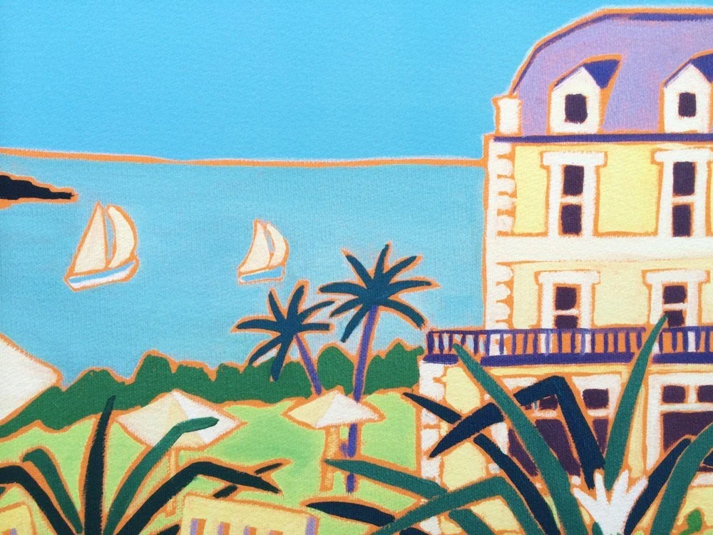 'Afternoon Tea at the Hotel, Fowey'. Limited Edition Print by Cornish Artist Joanne Short - Image 4