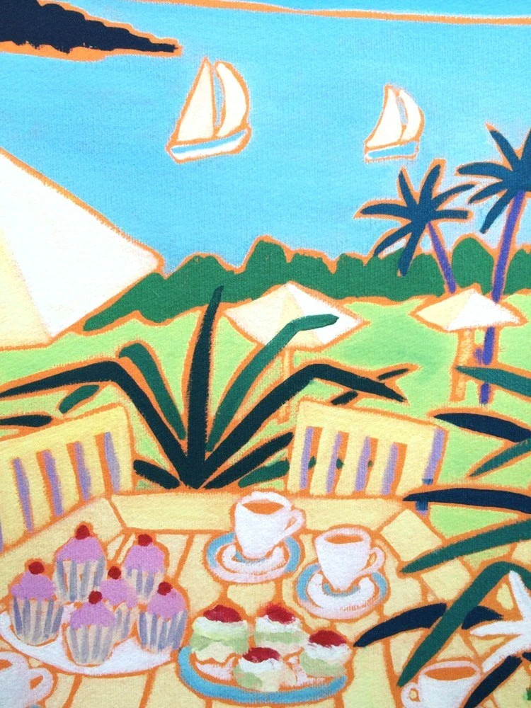 'Afternoon Tea at the Hotel, Fowey'. Limited Edition Print by Cornish Artist Joanne Short - Image 5