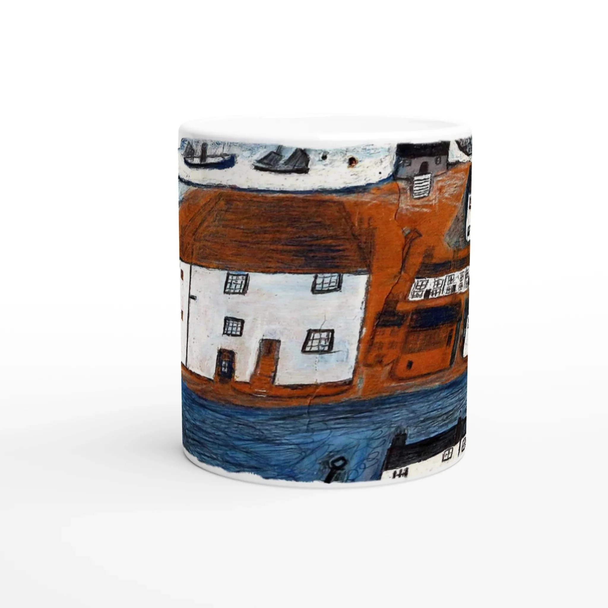 Alfred Wallis Ceramic Cornish Historical Art Masterpiece Art Mug. Paintings on Mugs Range. 'St Ives' - Image 3