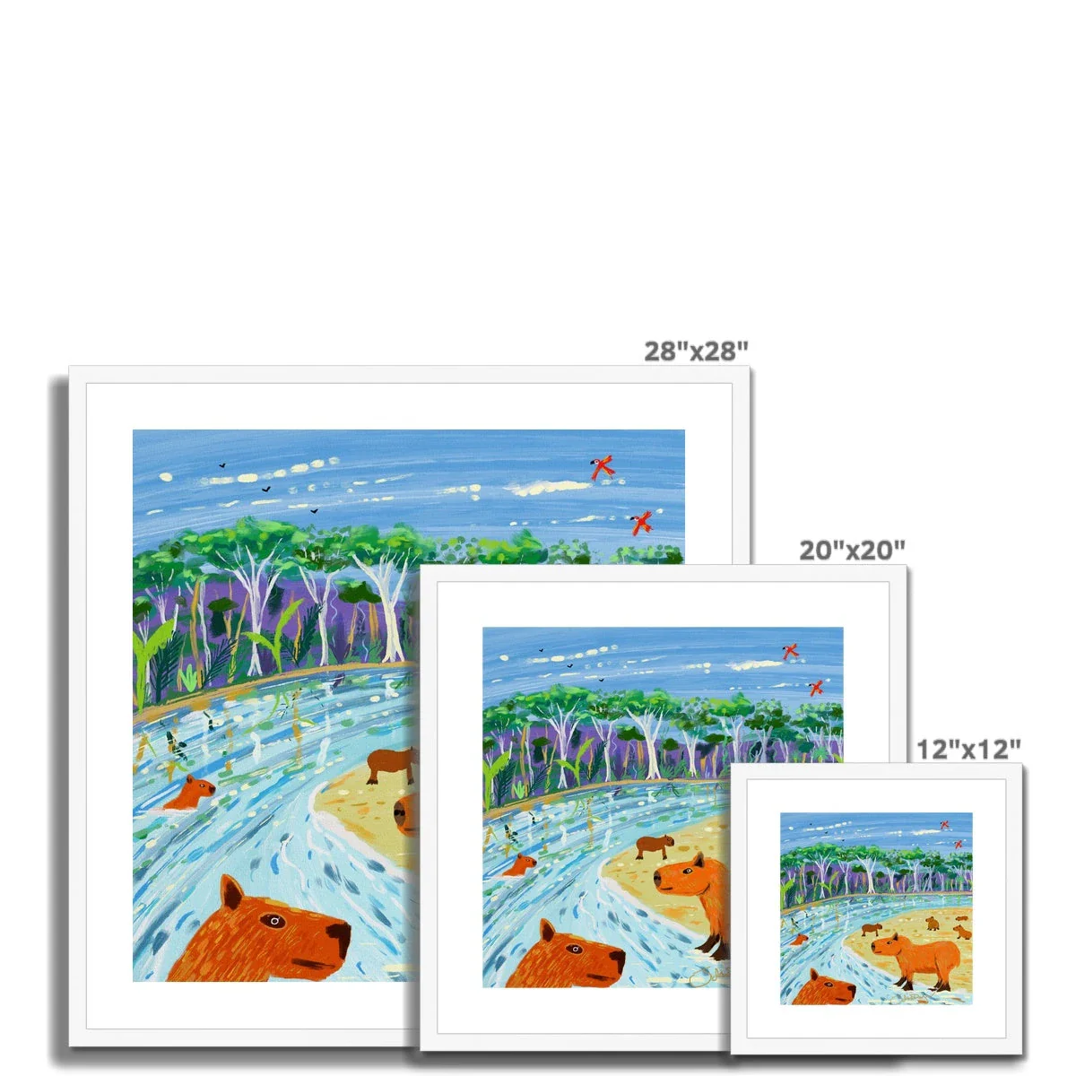 John Dyer Amazon Rainforest Capybara Framed Open Edition Jungle Fine Art Print. Animal Art Prints - Image 11