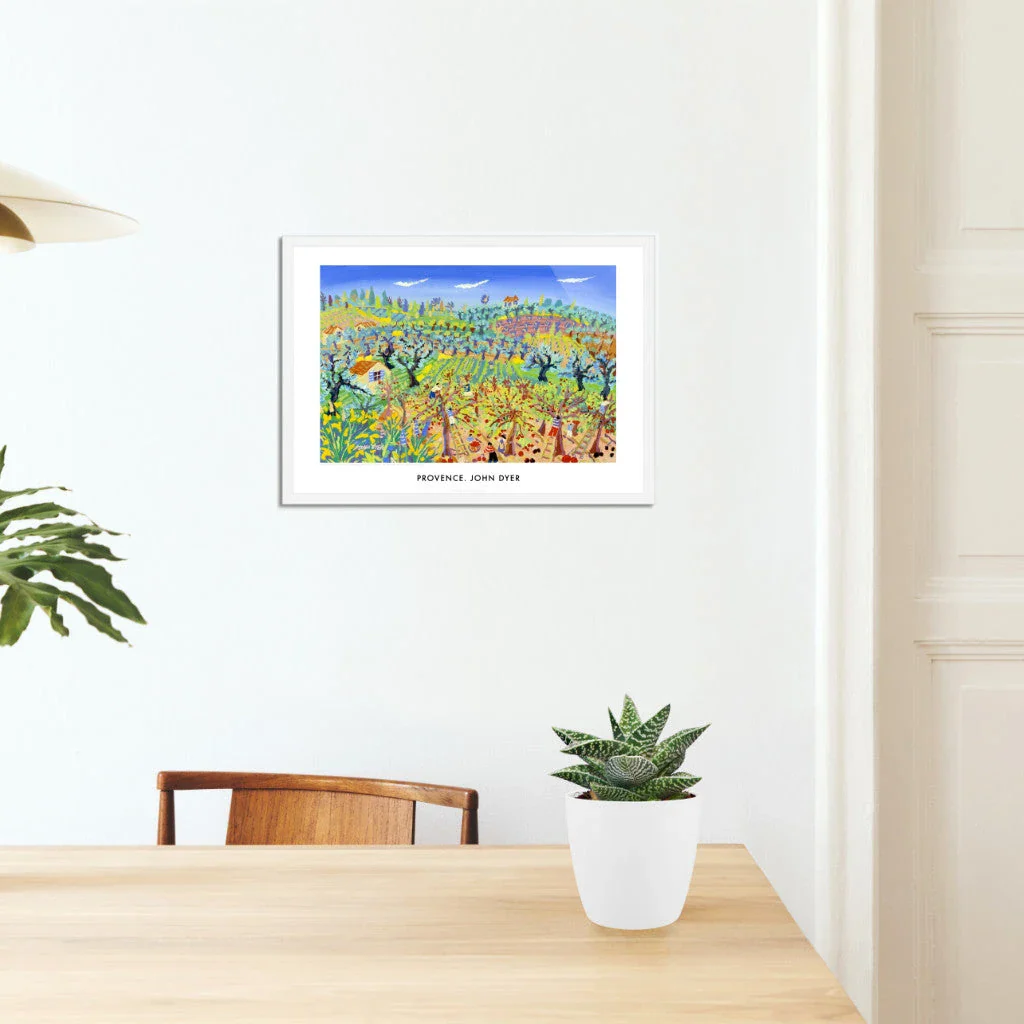 French Wall Art Poster Print. Cherry Pickers, Nyons, Provence by Artist John Dyer. French Art Gallery - Image 5