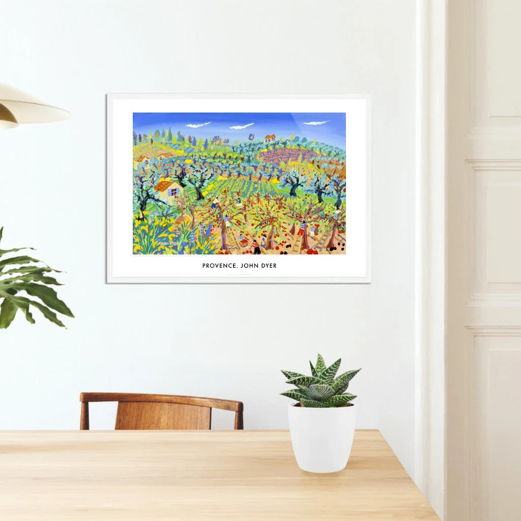 French Wall Art Poster Print. Cherry Pickers, Nyons, Provence by Artist John Dyer. French Art Gallery - Image 6