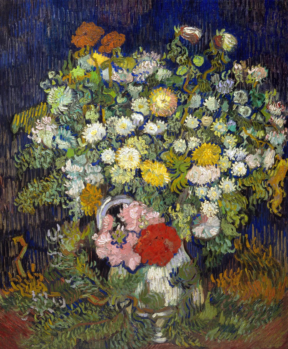 'Bouquet of Flowers in a Vase' Garden Flowers. Still Life by Vincent Van Gogh. Open Edition Fine Art Print. Historic Art - Image 4