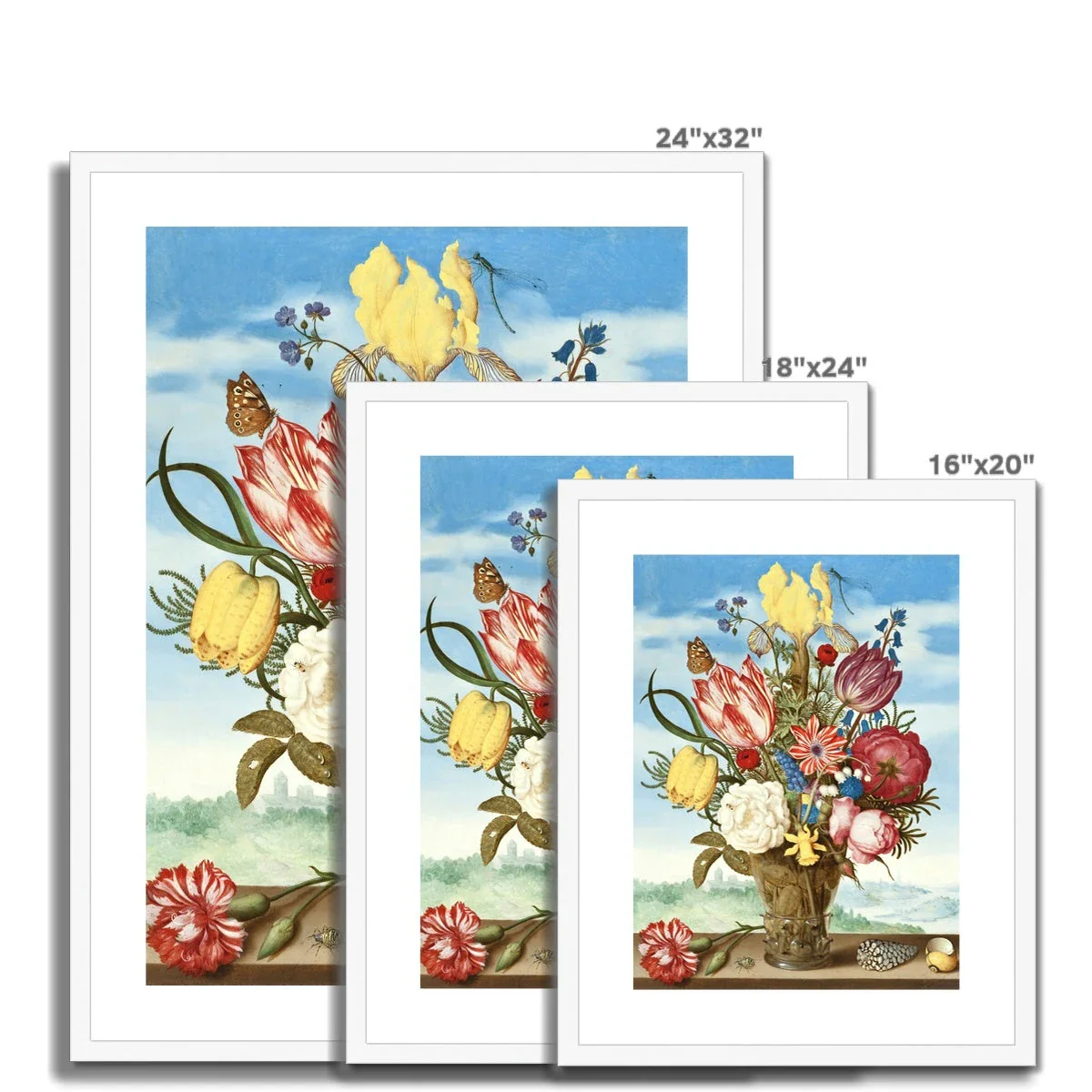 'Bouquet of Flowers on a Ledge'. Garden Flowers. Still Life by Ambrosius Bosschaert. Framed Open Edition Fine Art Print. Historic Art - Image 12