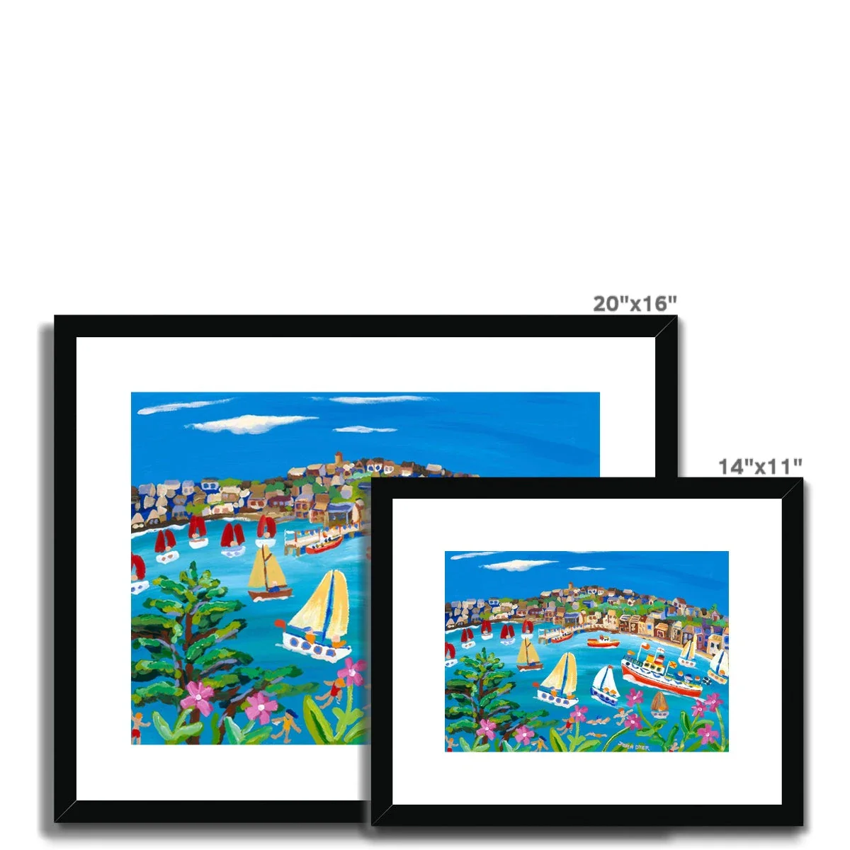 John Dyer Framed Open Edition Cornish Fine Art Print. 'Campion Days, Flushing'. Cornwall Art Gallery - Image 11