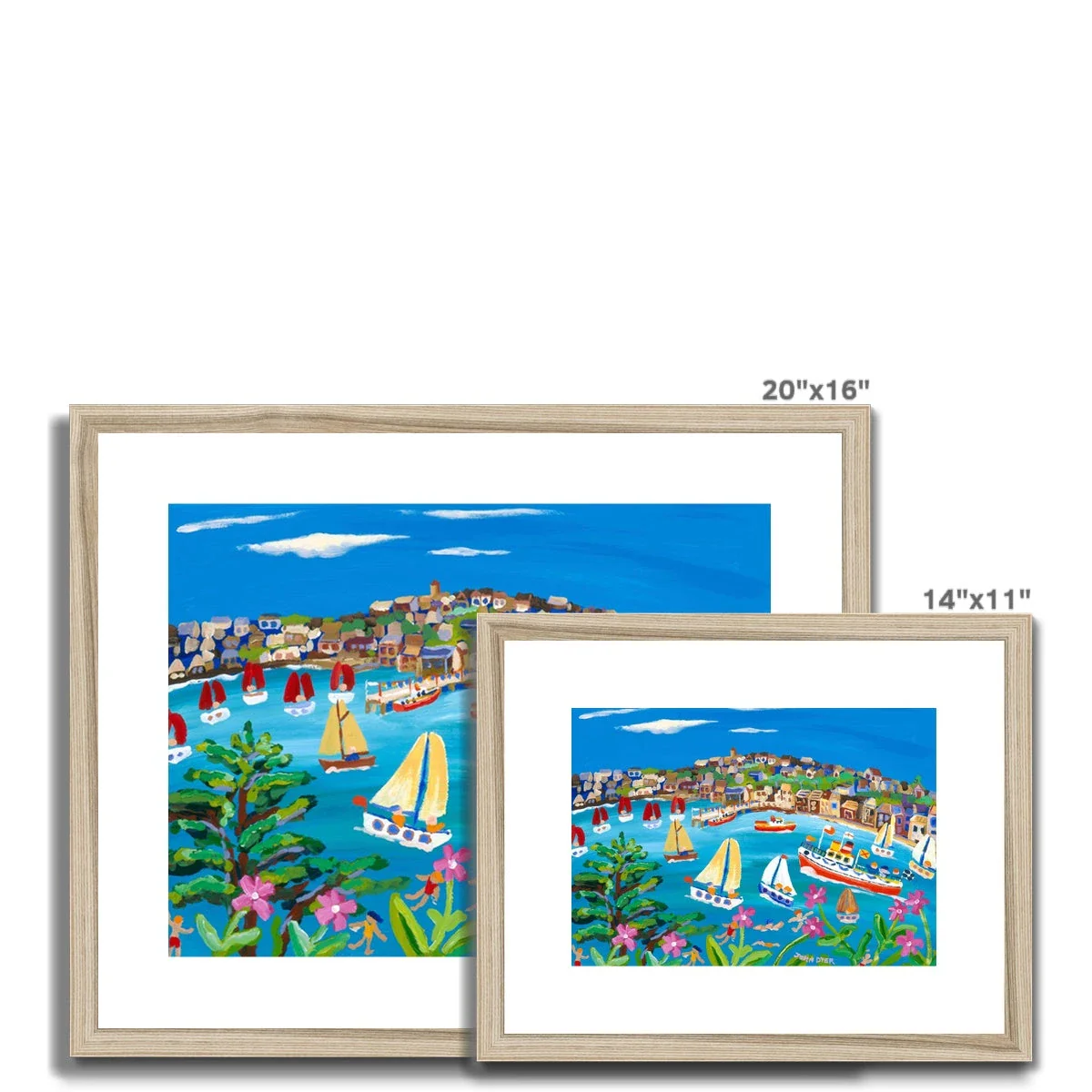 John Dyer Framed Open Edition Cornish Fine Art Print. 'Campion Days, Flushing'. Cornwall Art Gallery - Image 12