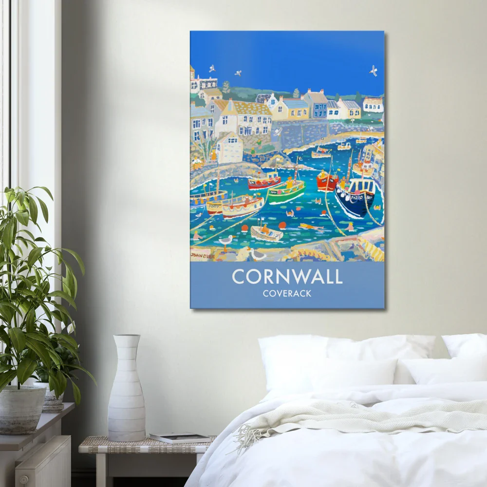 Canvas Art Print by John Dyer of Coverack Harbour, Cornwall from our Cornwall Art Gallery - Image 3