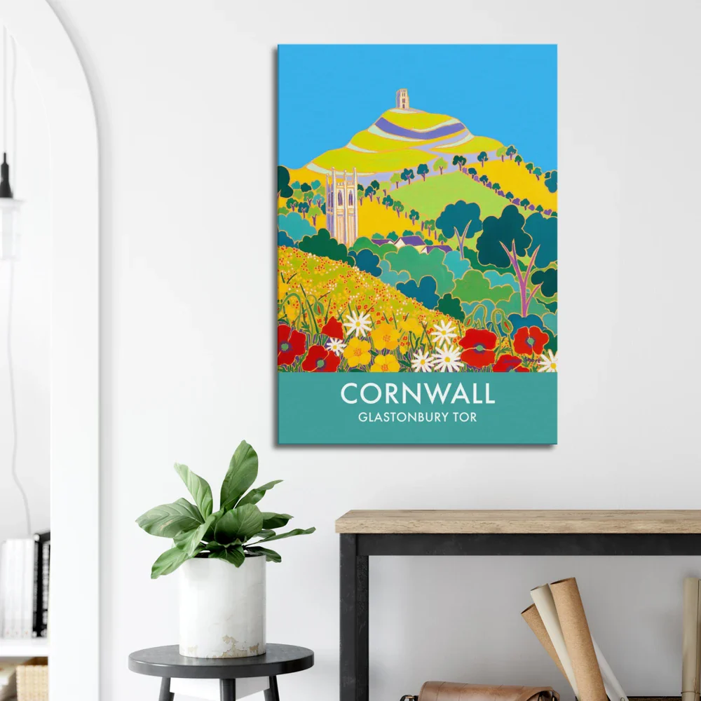 Canvas Art Print by Joanne Short of Glastonbury Tor, Somerset.