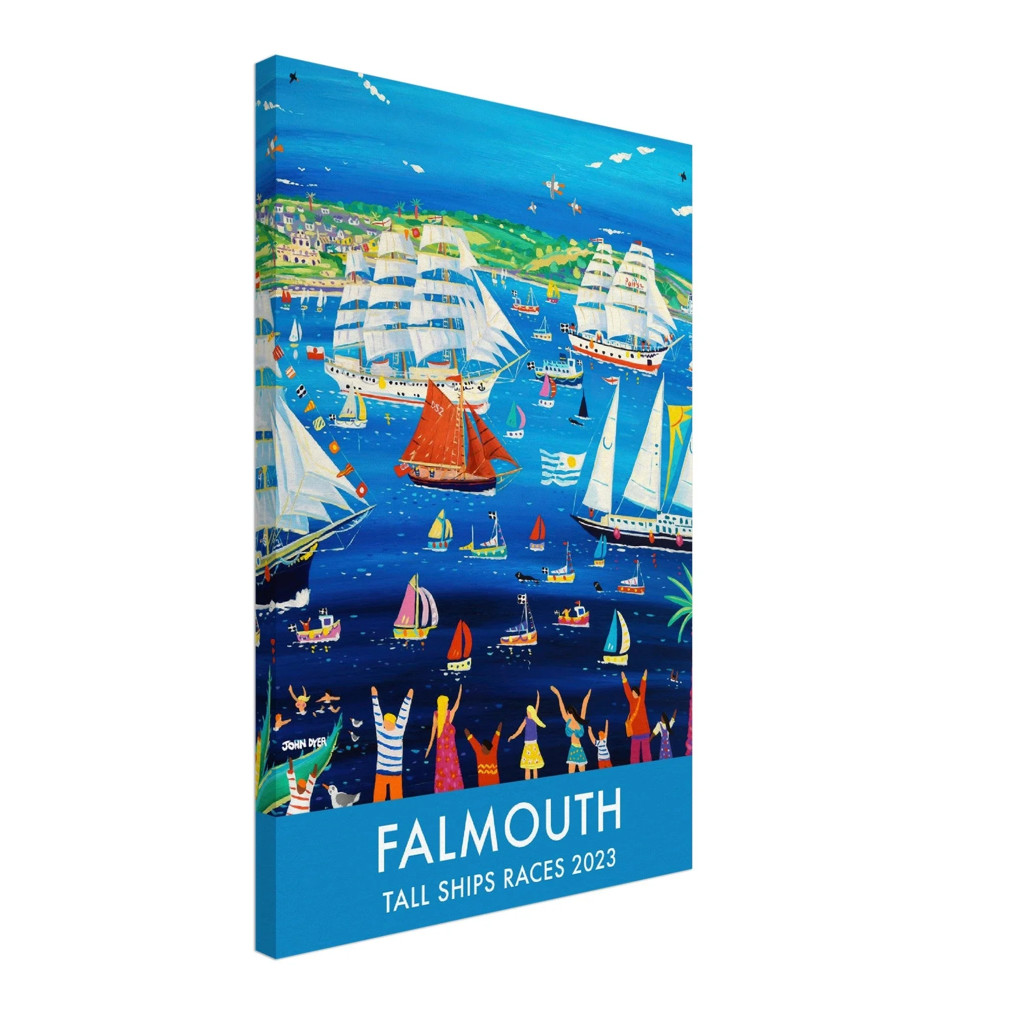 Canvas Art Print by John Dyer of the Falmouth Tall Ships Races 2023 from our Cornwall Art Gallery - Image 5