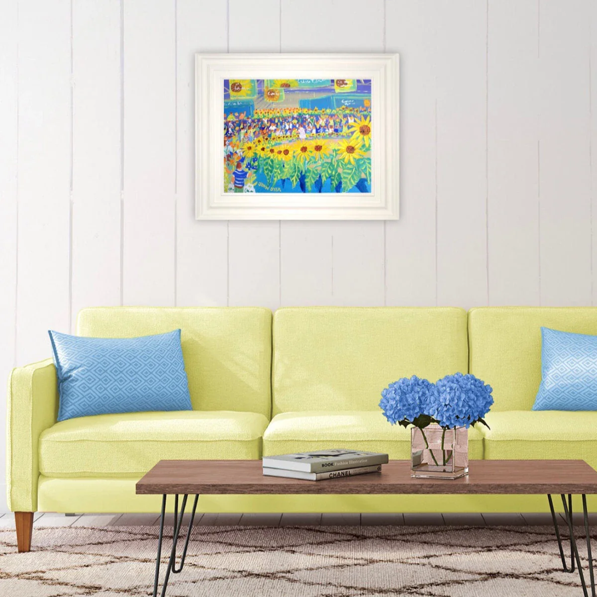 Original Sunflower Painting by John Dyer. 'Chatting with Alan Titchmarsh'. BBC Gardeners' World Live. - Image 3