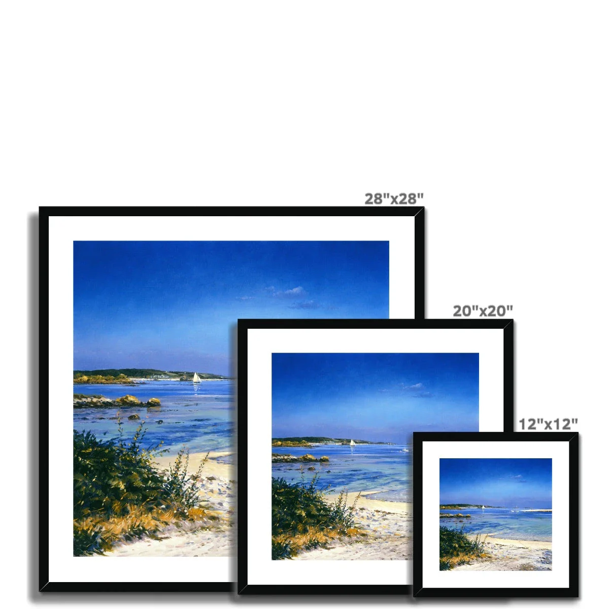 Ted Dyer Framed Open Edition Cornish Fine Art Beach Print. 'Clear Waters, Tresco'. Cornwall Art Gallery - Image 6