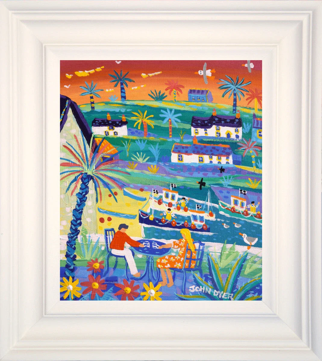 'Cocoa Time, Cadgwith', 12x10 inches acrylic on canvas. Cornwall Painting by Cornish Artist John Dyer. Cornish Art from our Cornwall Art Gallery - Image 2
