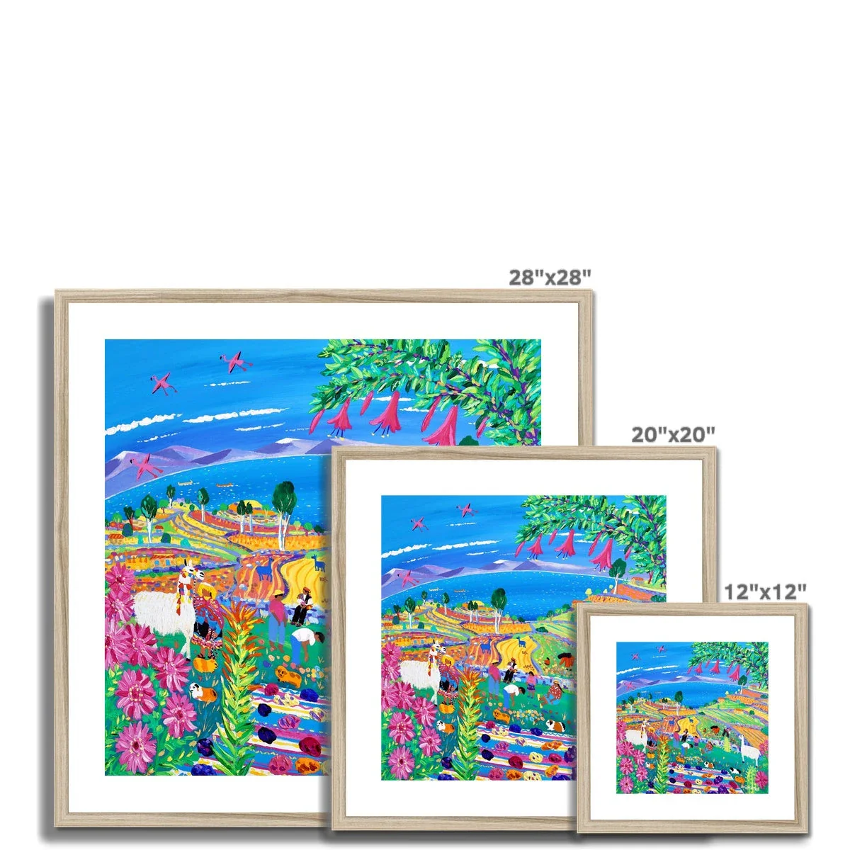 John Dyer Framed Open Edition Peruvian Art Print. 'Colourful Potato Fiesta on Taquile Island, Peru. - Image 5