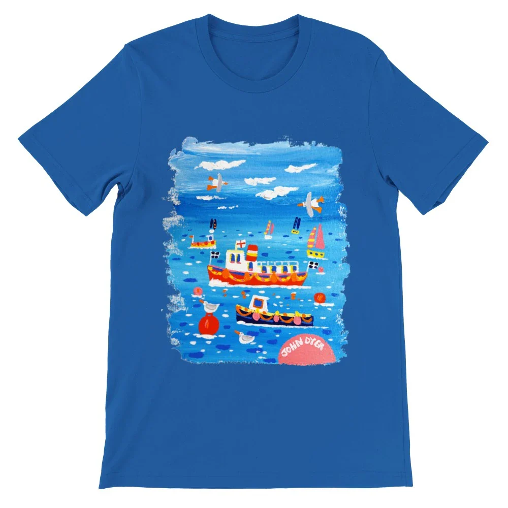 John Dyer Unisex Cornwall Art T-Shirt. 'Cornish Boats'. Cornwall Art Gallery - Image 5