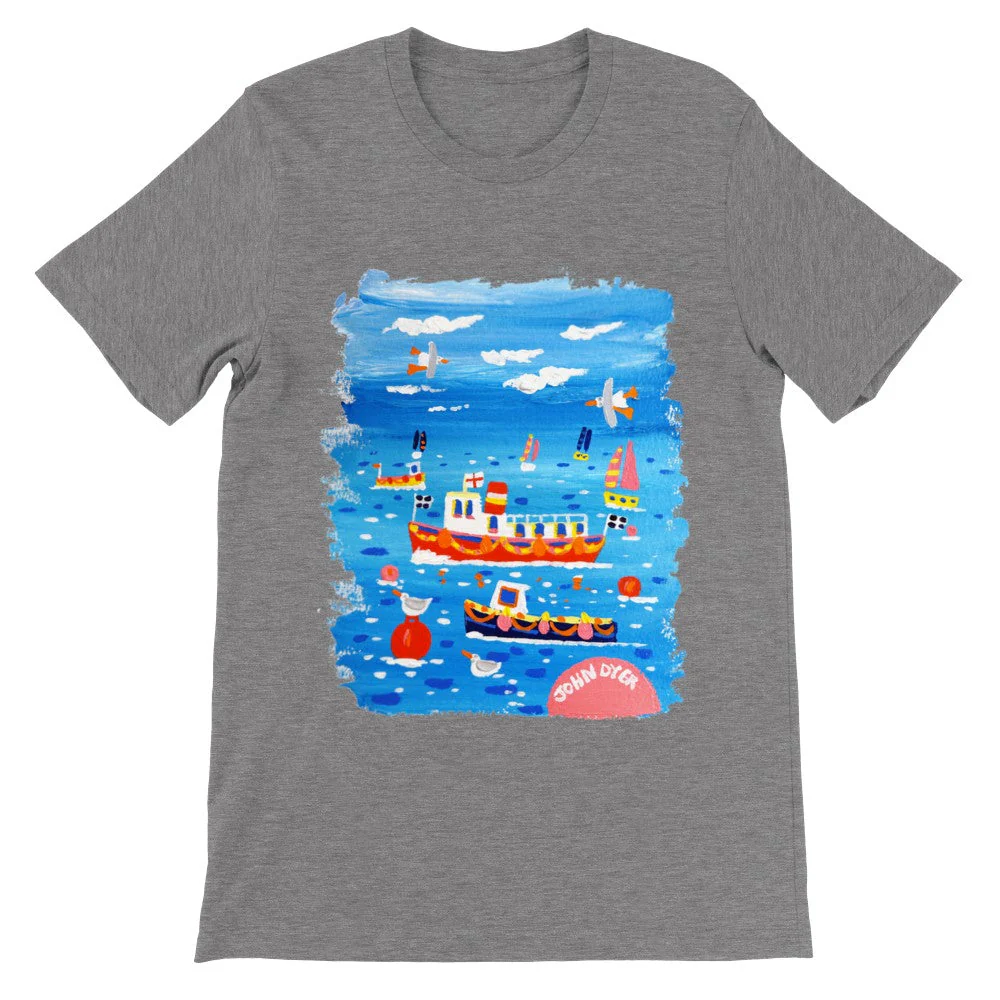 John Dyer Unisex Cornwall Art T-Shirt. 'Cornish Boats'. Cornwall Art Gallery - Image 9