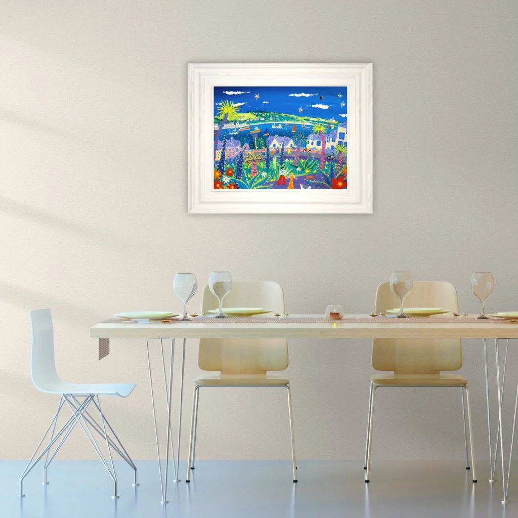'Tropical View to Trefusis, Falmouth'. 18 x 24 inches, acrylic on canvas. Cornwall Art Gallery Painting by John Dyer. - Image 4