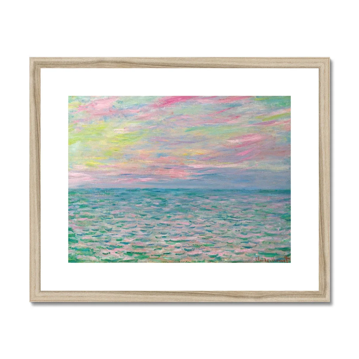 'Coucher De Soleil À Pourville, Pleine Mer' by Claude Monet. Open Edition Fine Art Print. Historic Art Framed and Mounted Print - Image 3
