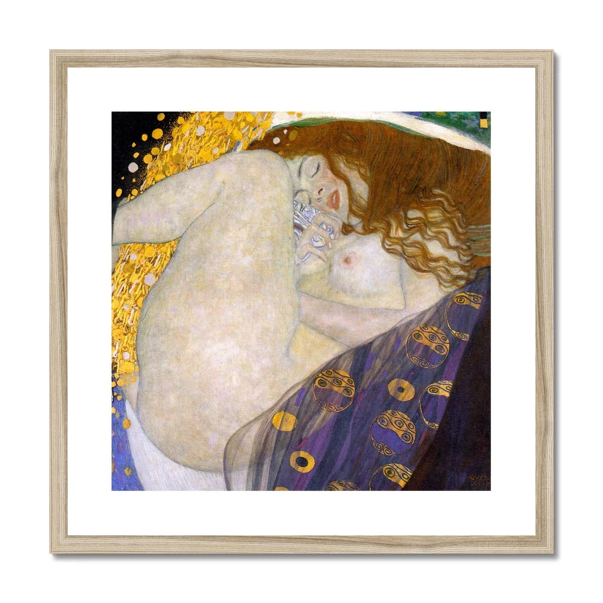 Gustav Klimt Framed Open Edition Art Print. 'Danae'. Art Gallery Historic Art - Image 3