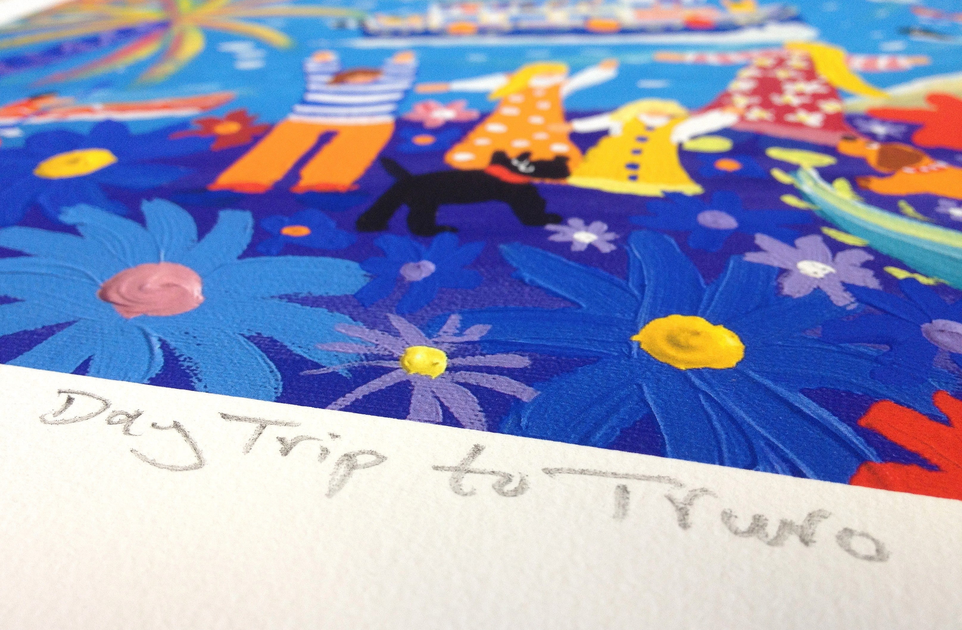 Signed Limited Edition Print by Cornish Artist John Dyer. 'Day trip to Truro'. Cornwall Art Gallery Print - Image 5