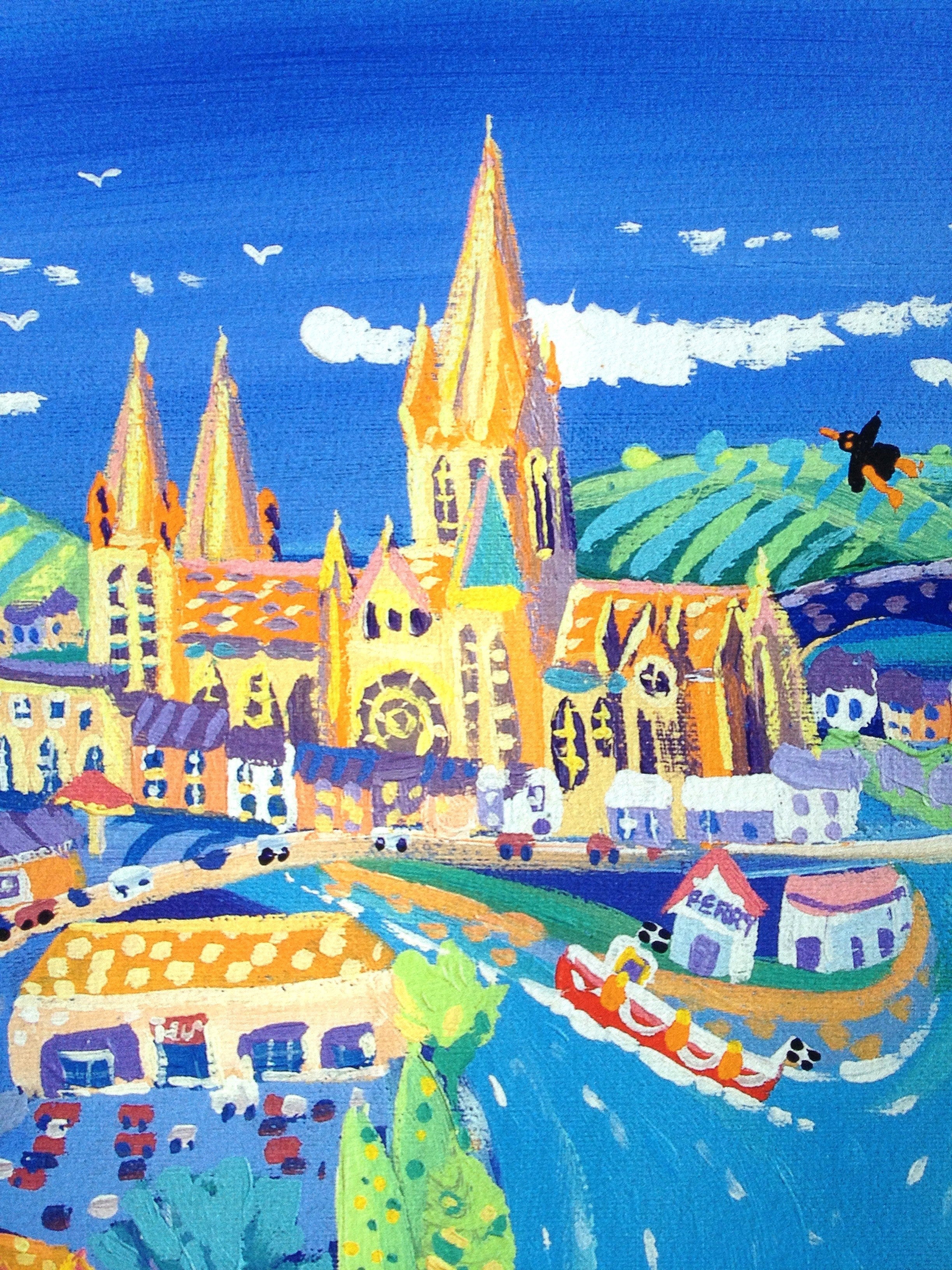Signed Limited Edition Print by Cornish Artist John Dyer. 'Day trip to Truro'. Cornwall Art Gallery Print - Image 6