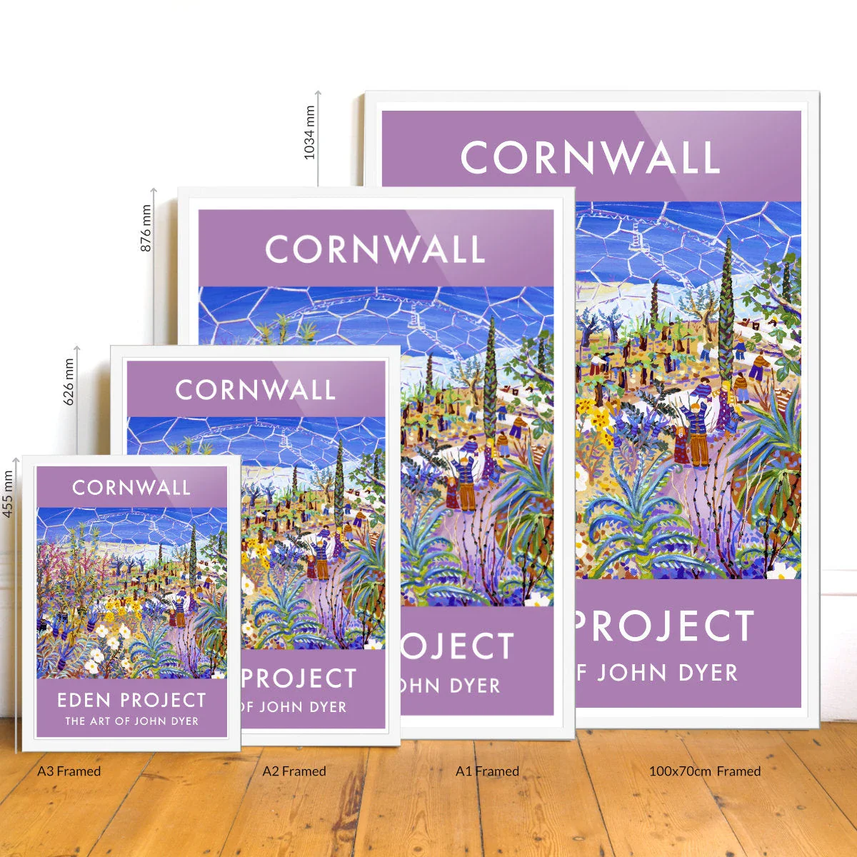 Eden Project Art Poster Print by Cornish Artist John Dyer of The Eden Project Mediterranean Garden Biome - Image 3