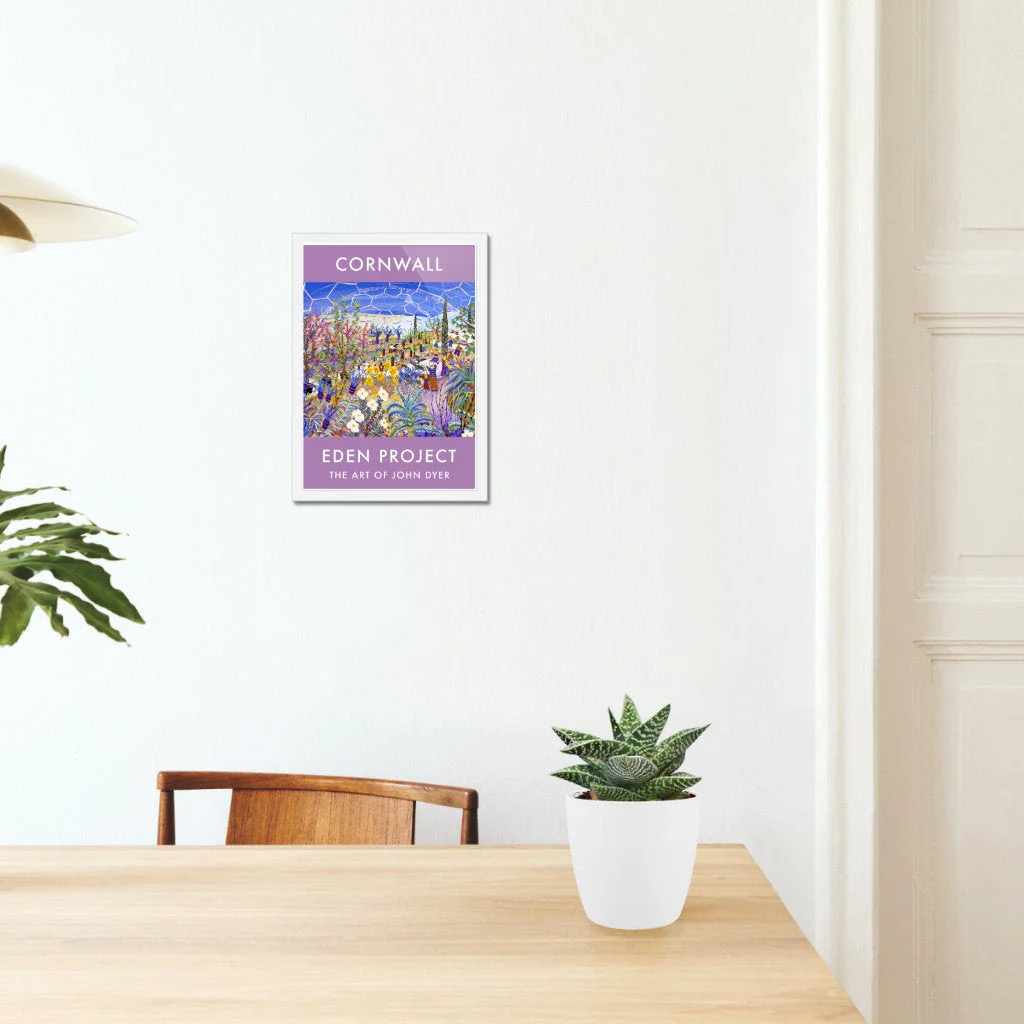 Eden Project Art Poster Print by Cornish Artist John Dyer of The Eden Project Mediterranean Garden Biome - Image 4