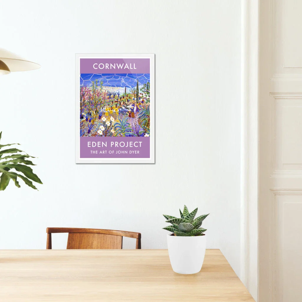 Eden Project Art Poster Print by Cornish Artist John Dyer of The Eden Project Mediterranean Garden Biome - Image 5