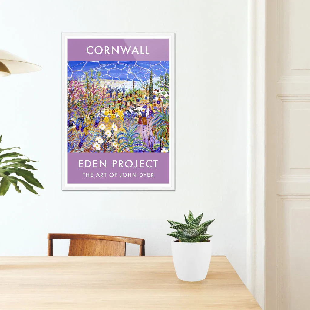 Eden Project Art Poster Print by Cornish Artist John Dyer of The Eden Project Mediterranean Garden Biome - Image 6