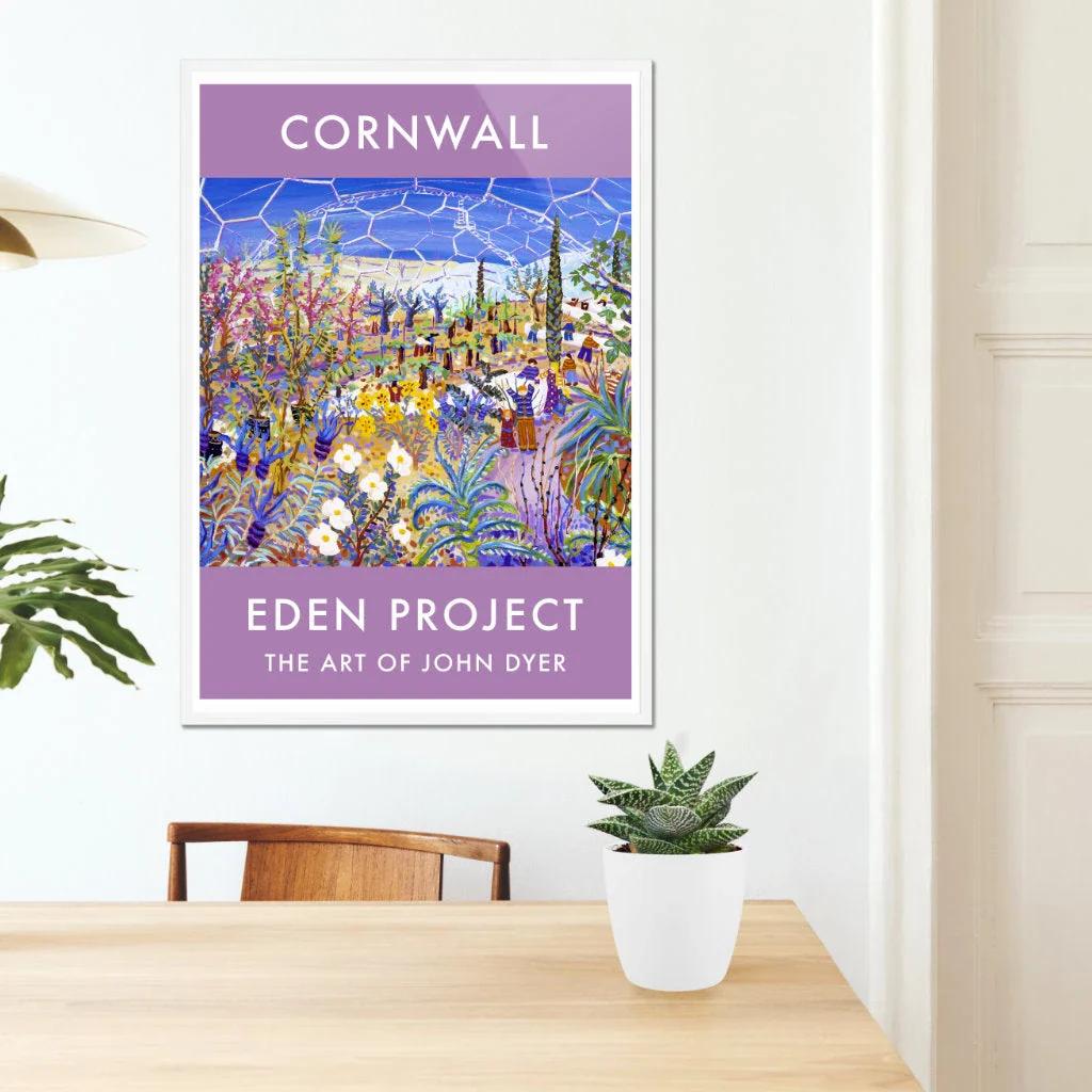 Eden Project Art Poster Print by Cornish Artist John Dyer of The Eden Project Mediterranean Garden Biome - Image 7