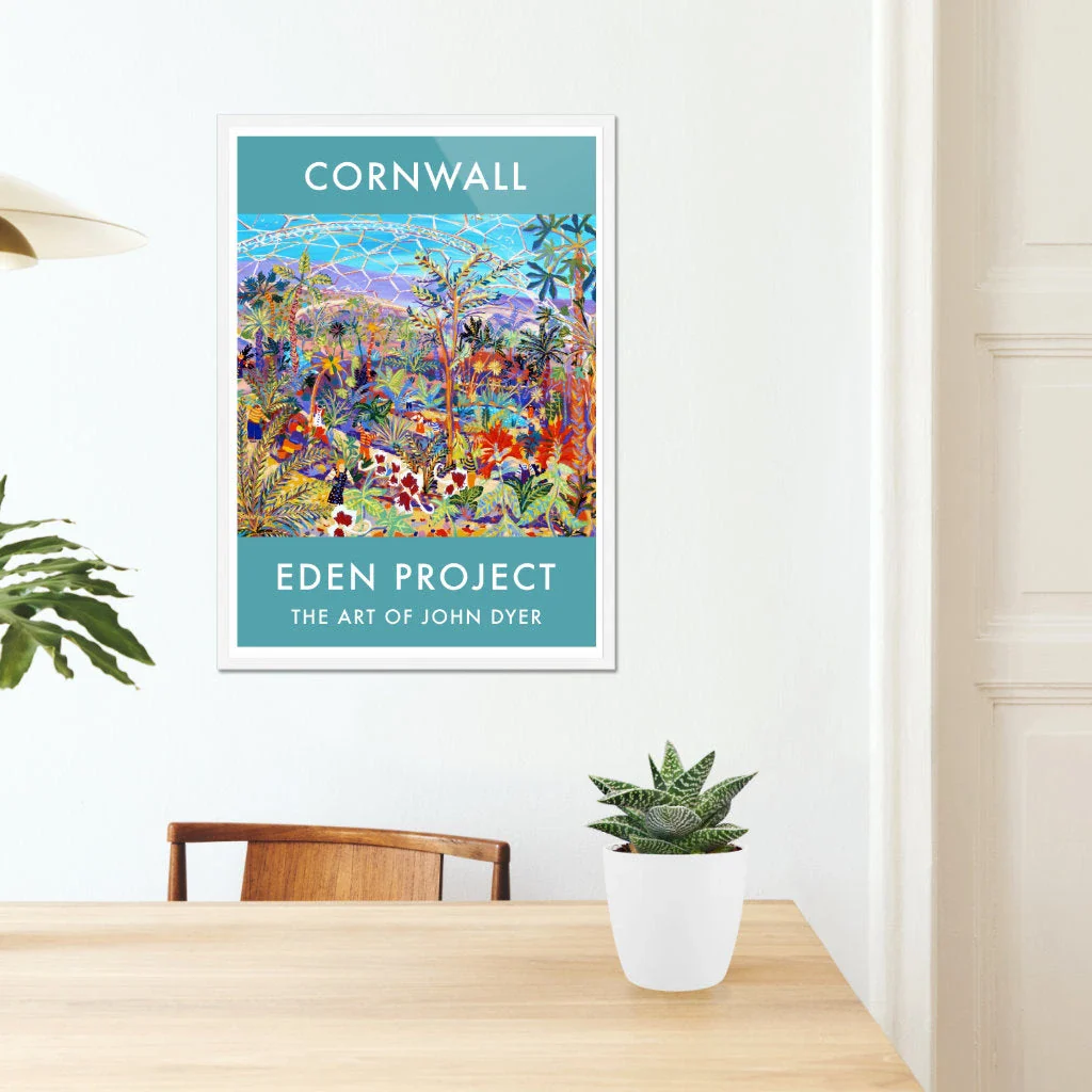 Eden Project Garden Art Poster Print by Cornish Artist John Dyer of The Eden Project Rainforest Biome - Image 6
