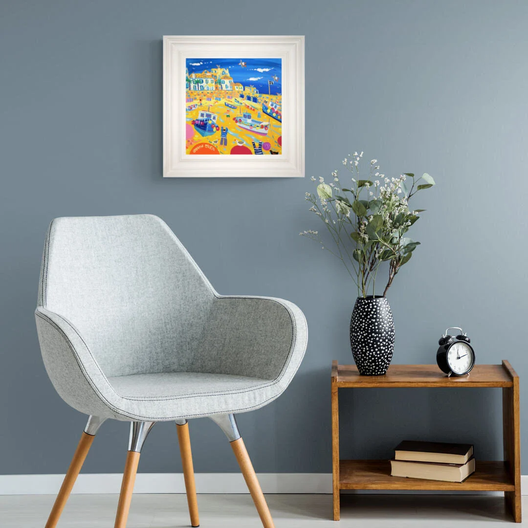 'Exploring the Harbour, St Ives', 12x12 inches acrylic on canvas. Paintings of Cornwall by Cornish Artist John Dyer. Cornwall Art Gallery - Image 3