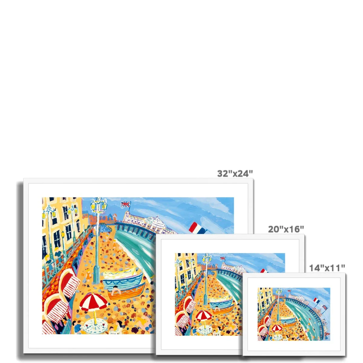 John Dyer Framed Open Edition Seaside Art Print. 'Flags on the Palace Pier, Brighton' - Image 4