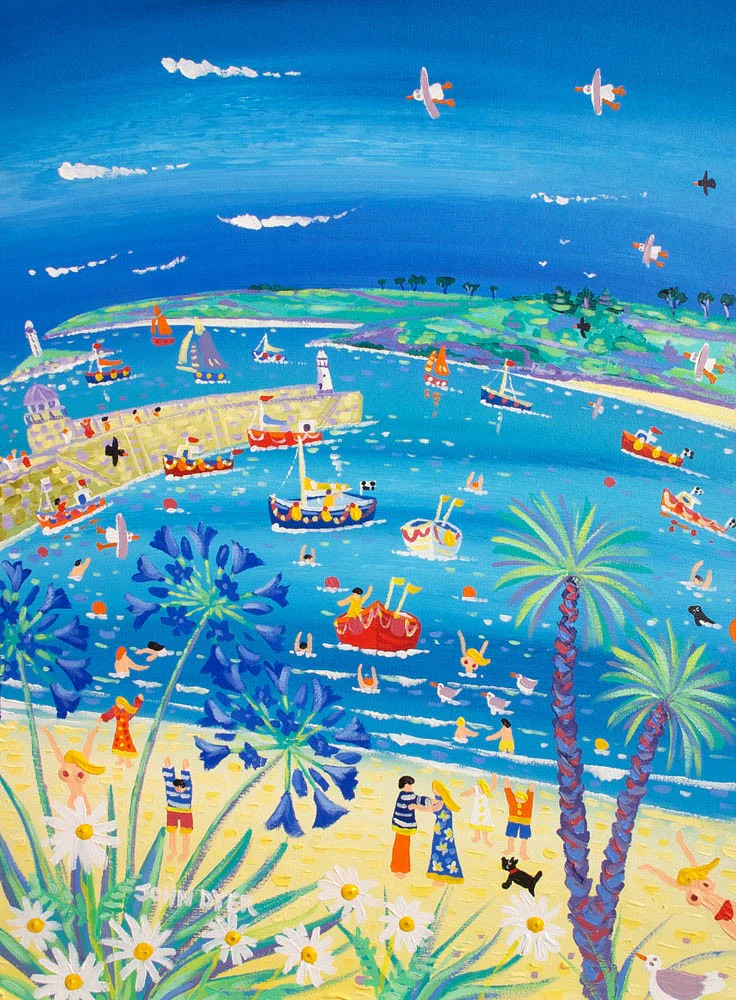 Harbour Hug, St Ives. Original Painting by John Dyer