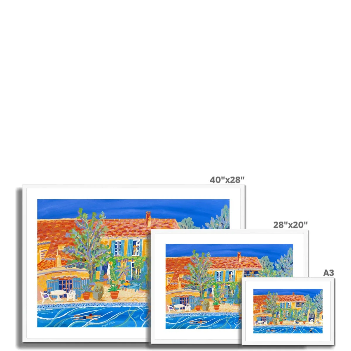 John Dyer Framed Open Edition Cornish Art Print. 'Holidays in Provence, Rasteau'. French Art Gallery - Image 4