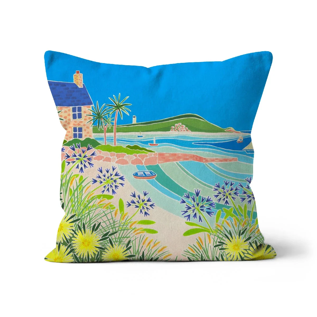 Island Morning, Old Grimsby, Tresco. Art Cushion by Joanne Short - Image 12