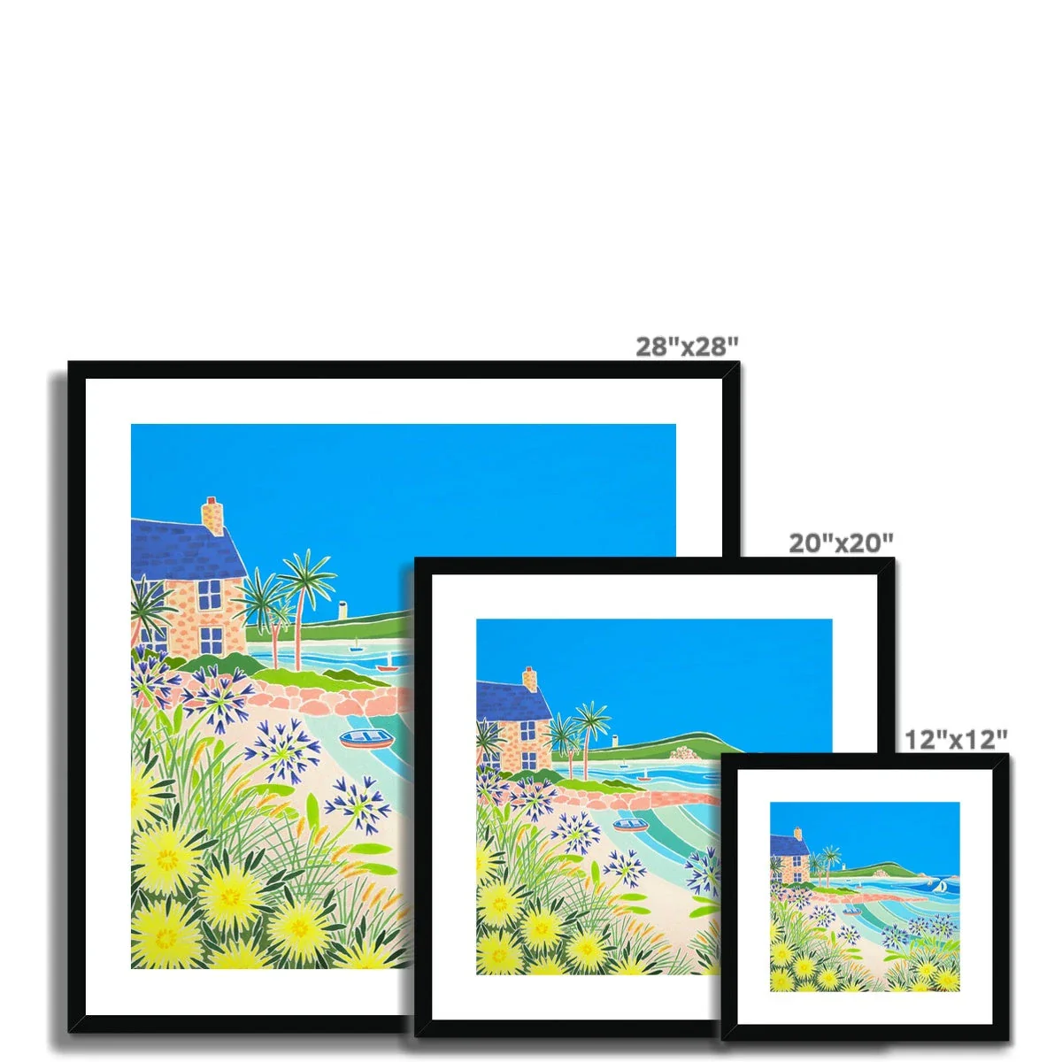 Joanne Short Framed Open Edition Cornish Art Print. 'Island Morning, Old Grimsby Beach, Tresco'. - Image 6