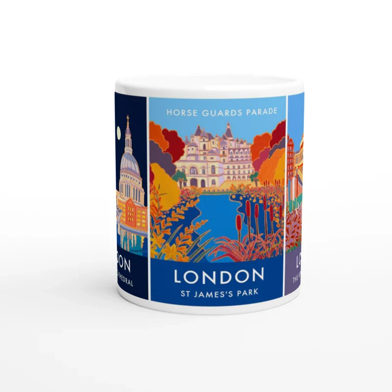 Joanne Short London Mug. St Paul's Cathedral, St James's Park, Horse Guards Parade, Royal Albert Hall - Image 7