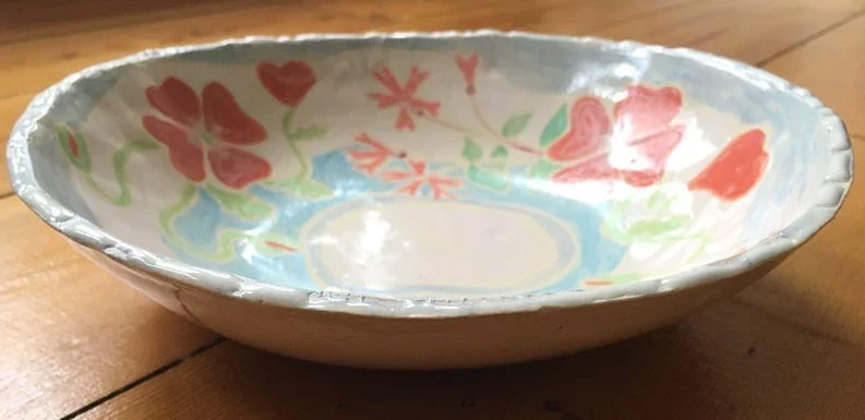 Joanne Short Ceramic Bowl Cornish Poppies and Campion flowers - Image 3