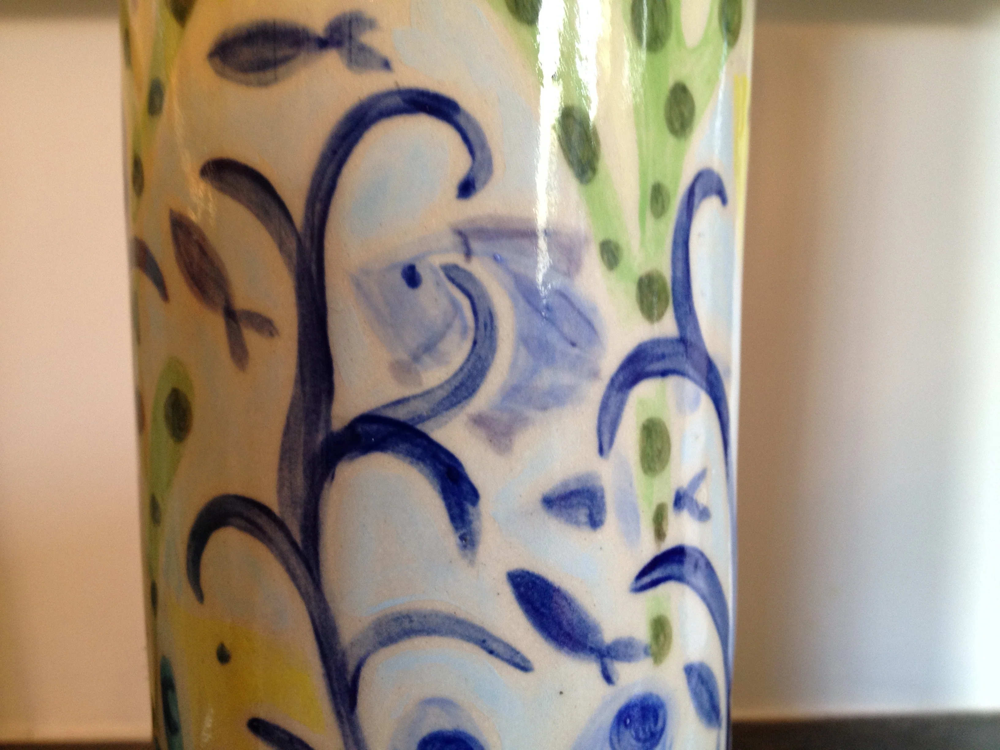 Joanne Short Ceramic Vase from Cornwall. Cornish Fish and Seaweed - Image 5