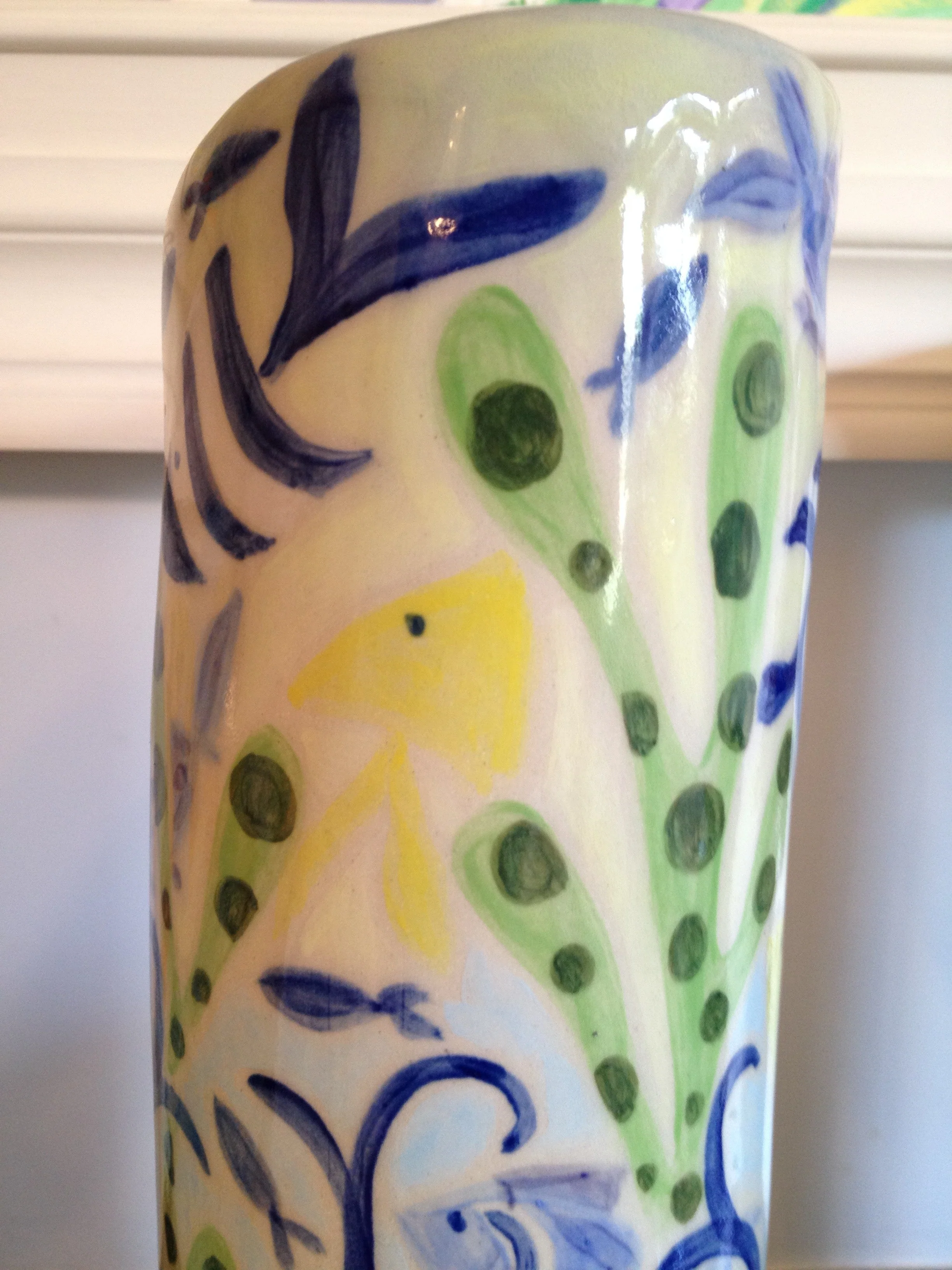 Joanne Short Ceramic Vase from Cornwall. Cornish Fish and Seaweed - Image 6