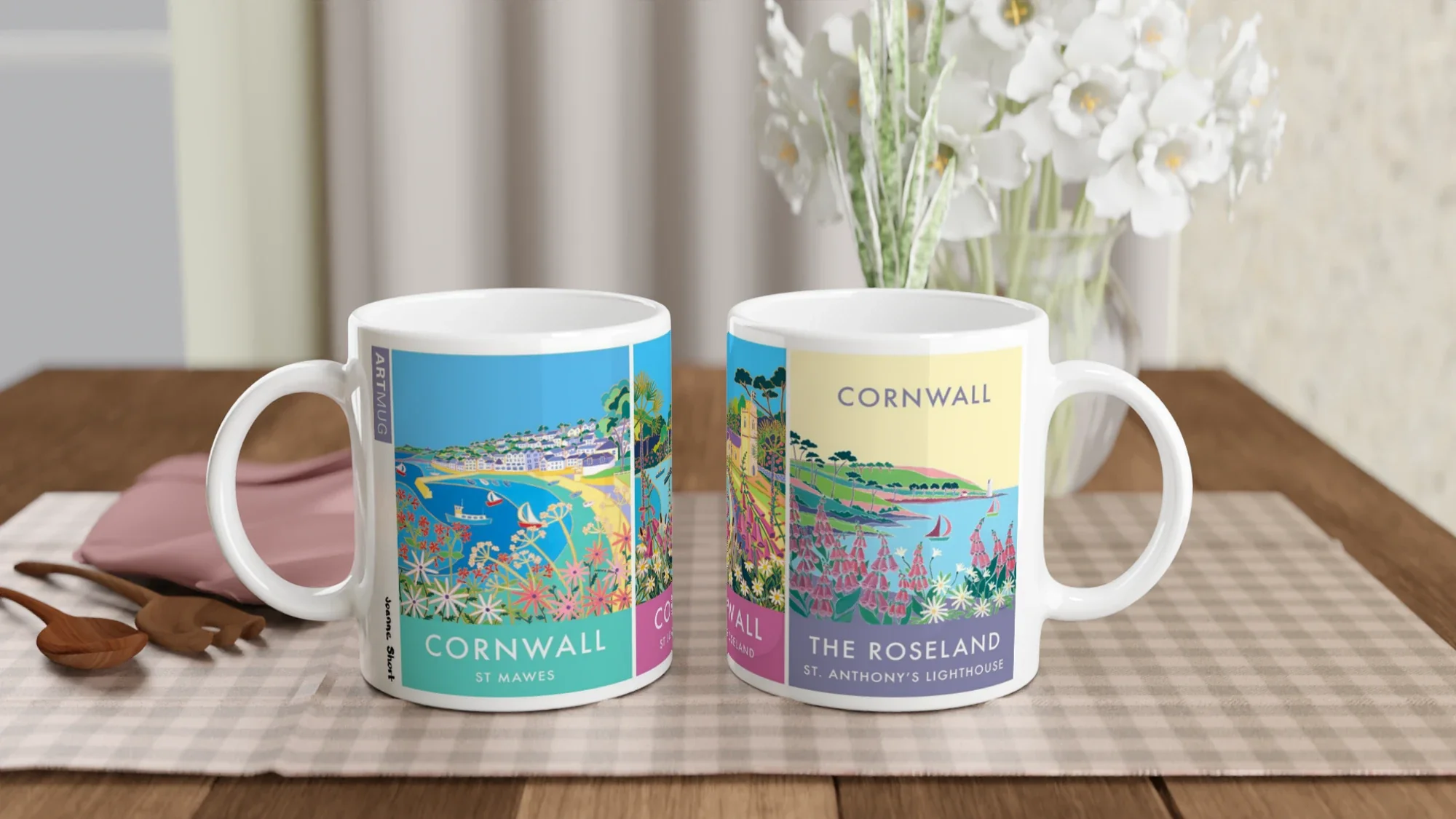 Cornish Destinations Ceramic Art Mug Bundle Set by Joanne Short - Image 4