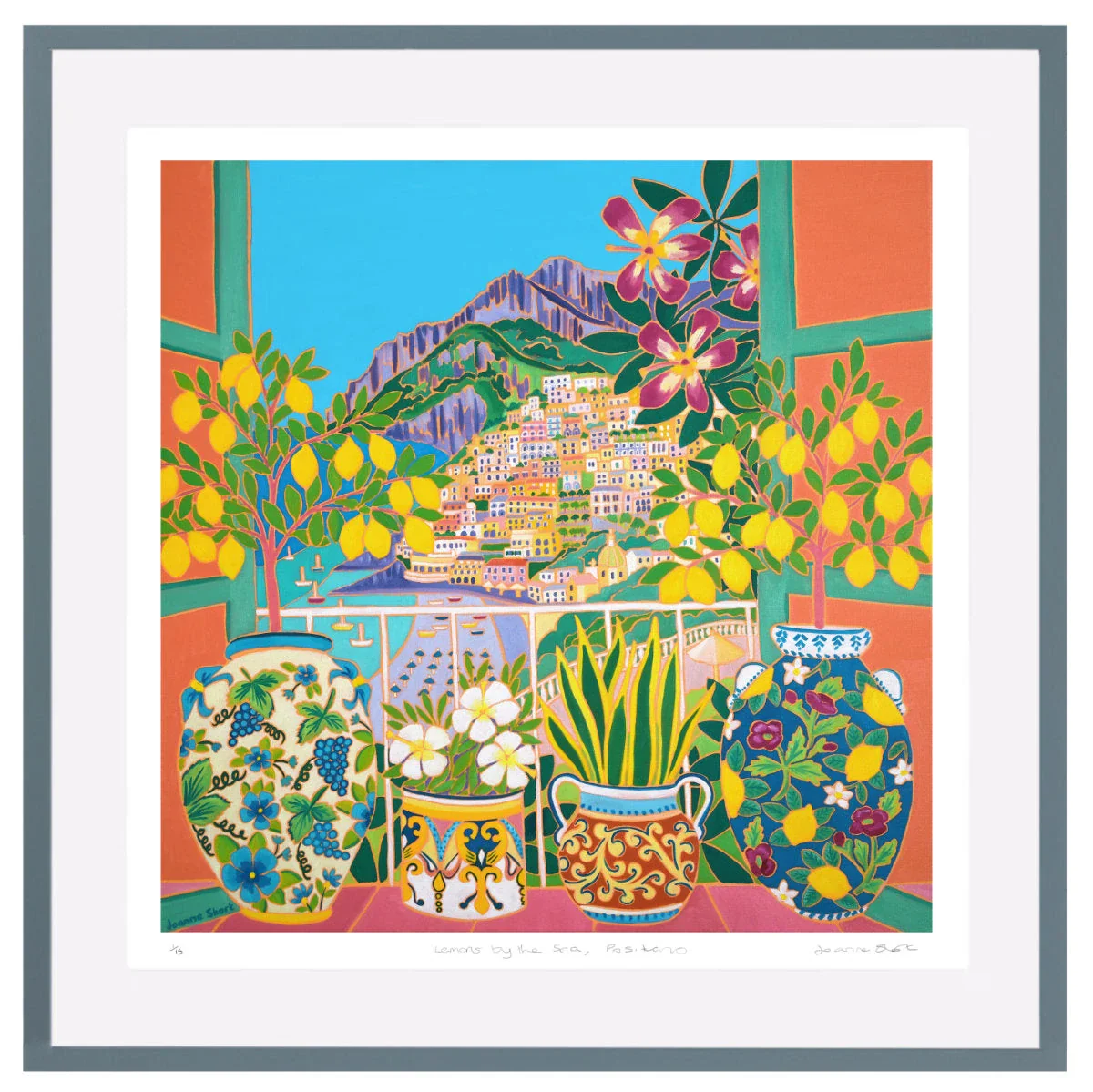 ‘Lemons by the Sea, Positano, Italy’ – Framed Special Limited Edition Print by Joanne Short - Image 8