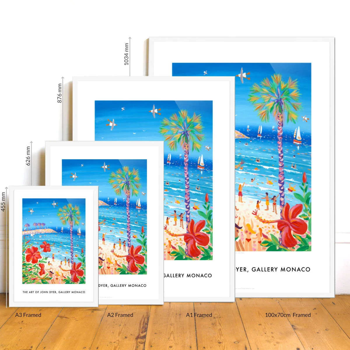 John Dyer Wall Art Poster Print. Hibiscus Beach Party, Menton. French Art Gallery - Image 3
