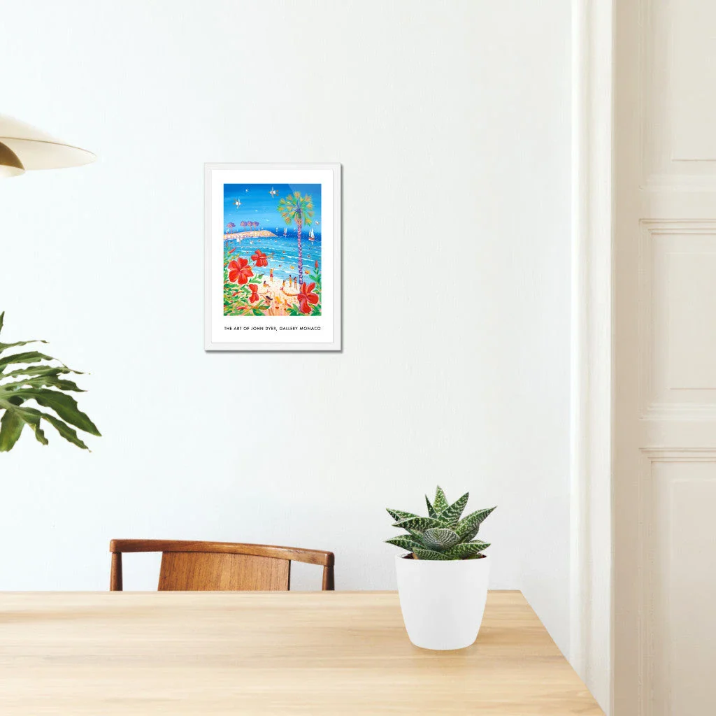 John Dyer Wall Art Poster Print. Hibiscus Beach Party, Menton. French Art Gallery - Image 4