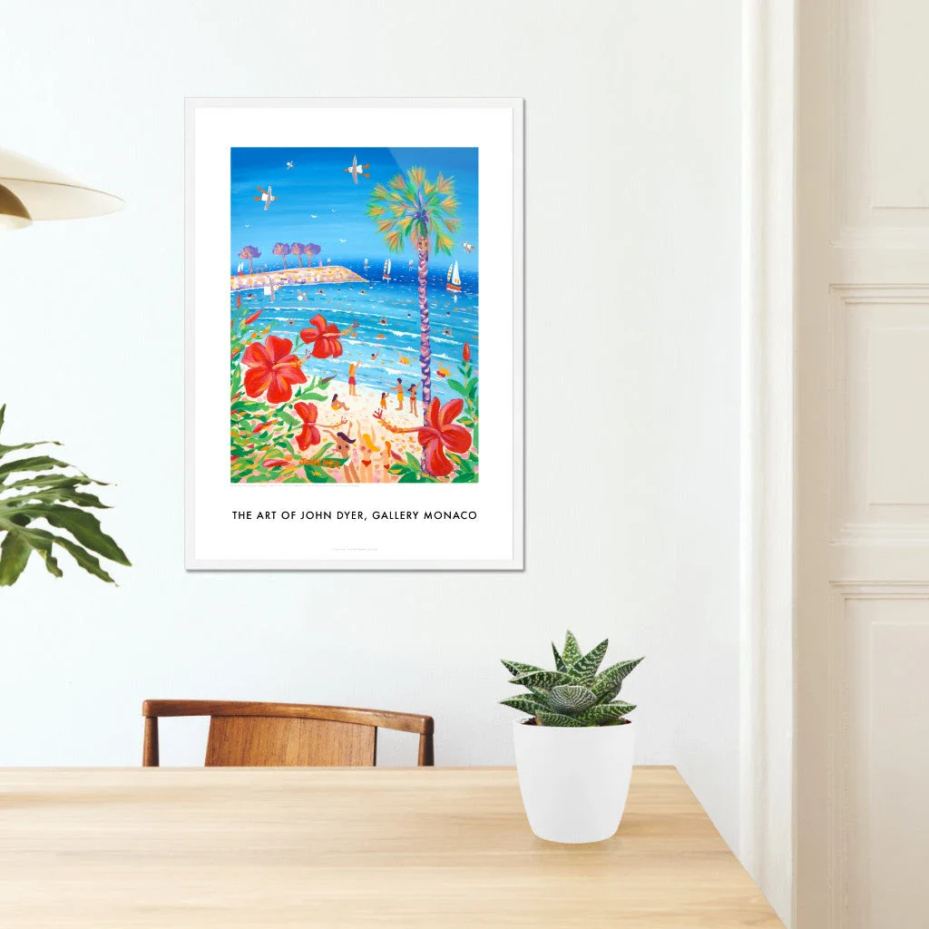 John Dyer Wall Art Poster Print. Hibiscus Beach Party, Menton. French Art Gallery - Image 6